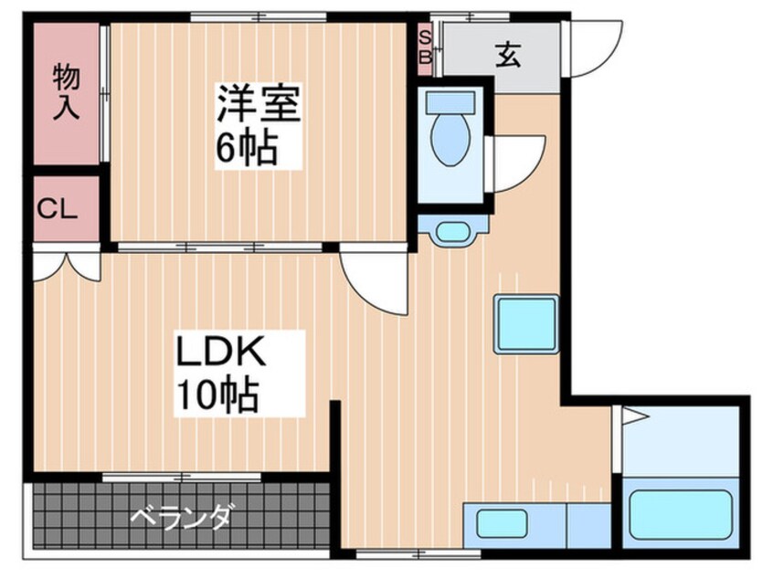 間取図 田渕ビルB棟