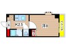 ウイング川内 1Kの間取り