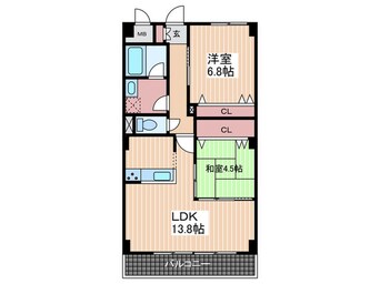 間取図 プラザ初雪Ａ－Ⅰ