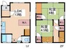 旭三丁目貸家 2LDKの間取り