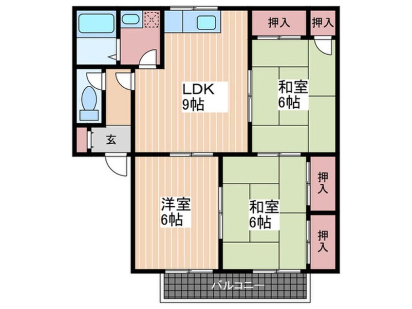 間取図 グランデージＫ・Ｍ　Ａ