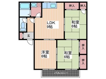 間取図 グランデージＫ・Ｍ　Ａ