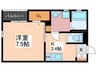 Jarounie A 1Kの間取り