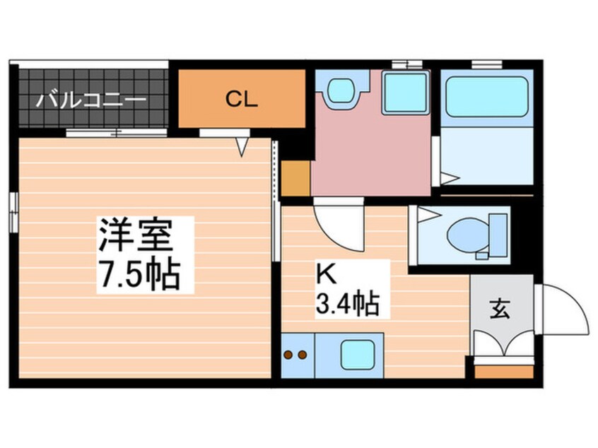 間取図 Jarounie A