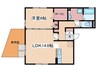 フェーレス翠町 1LDKの間取り