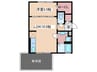 フェーレス翠町 1LDKの間取り
