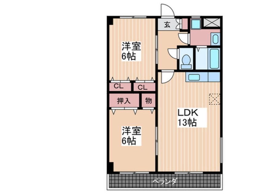 間取図 シャトー広本Ⅰ