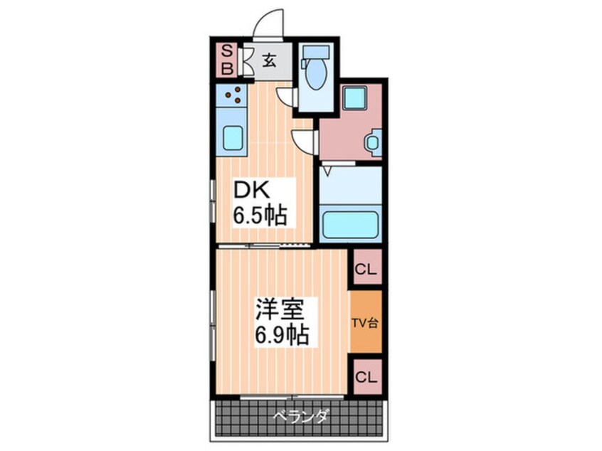 間取図 ノ－ブル平和大通り