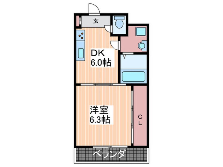 間取図 ノ－ブル平和大通り