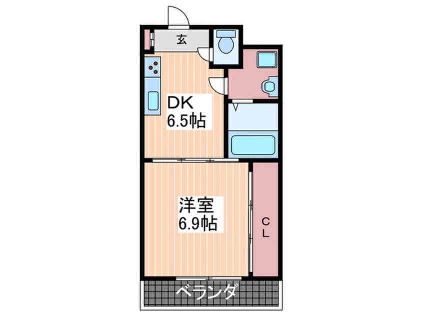 間取図 ノ－ブル平和大通り