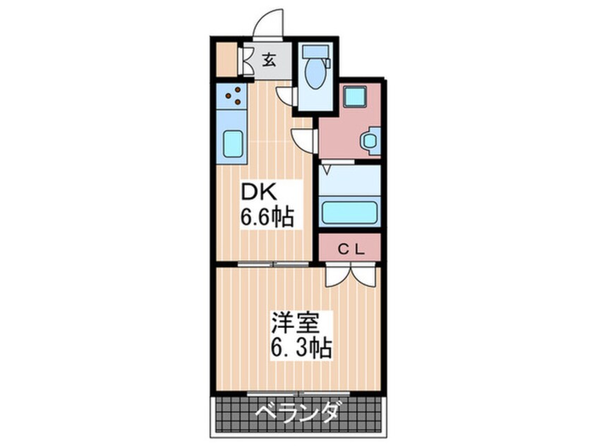 間取図 ノ－ブル平和大通り