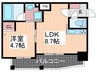 リノリノアパートメント土橋 1LDKの間取り