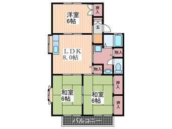 間取図 セジュール野北　Ｃ棟