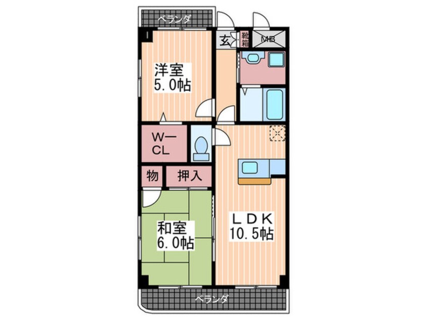 間取図 ハピネス岩田