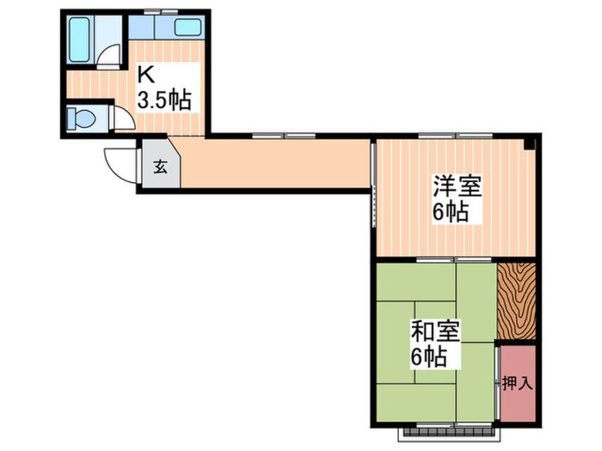 間取図 二葉コーポラス　307号室