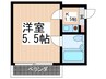 サンローレル平野町 1Kの間取り