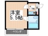 サンローレル平野町 1Kの間取り
