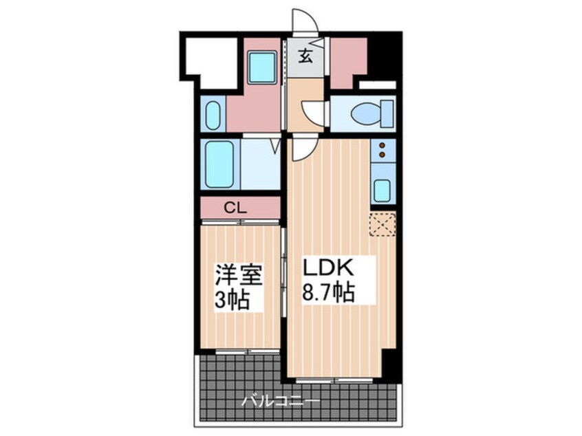 間取図 Ｓ－ＲＥＳＩＤＥＮＣＥ舟入本町