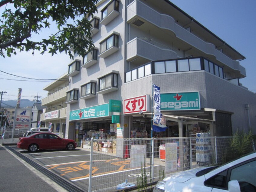 ココカラファイン セガミ薬品山本店(ドラッグストア)まで1600m 家花ビル