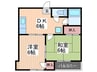 シートピア井口台 2DKの間取り