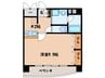 メゾン宝 1Kの間取り