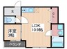 リノリノアパートメントwithA棟 1LDKの間取り