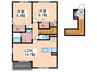 グラースＢ 2LDKの間取り