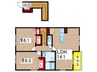グラースＢ 2LDKの間取り