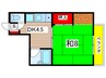 Yビル西原 1DKの間取り