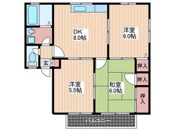 間取図 サンコ－ポ西口Ｂ棟