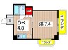 paddy Ⅱ 1DKの間取り