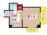 paddy Ⅱ 1DKの間取り