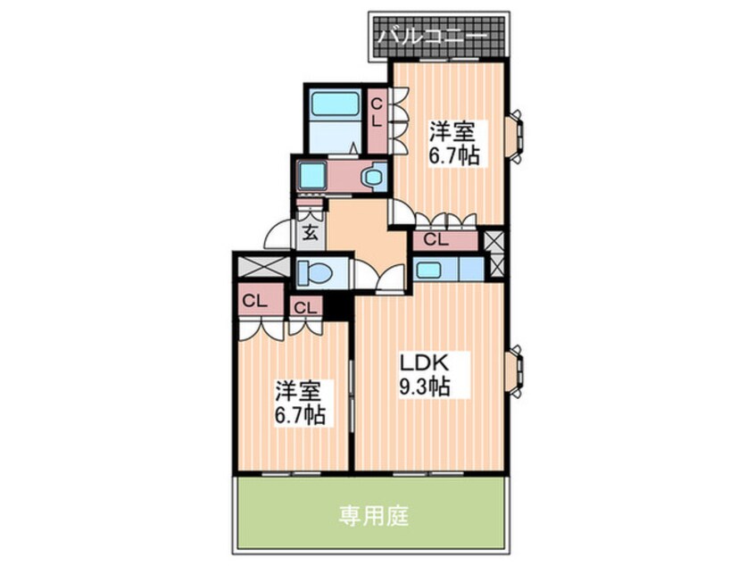 間取図 シャルム東野