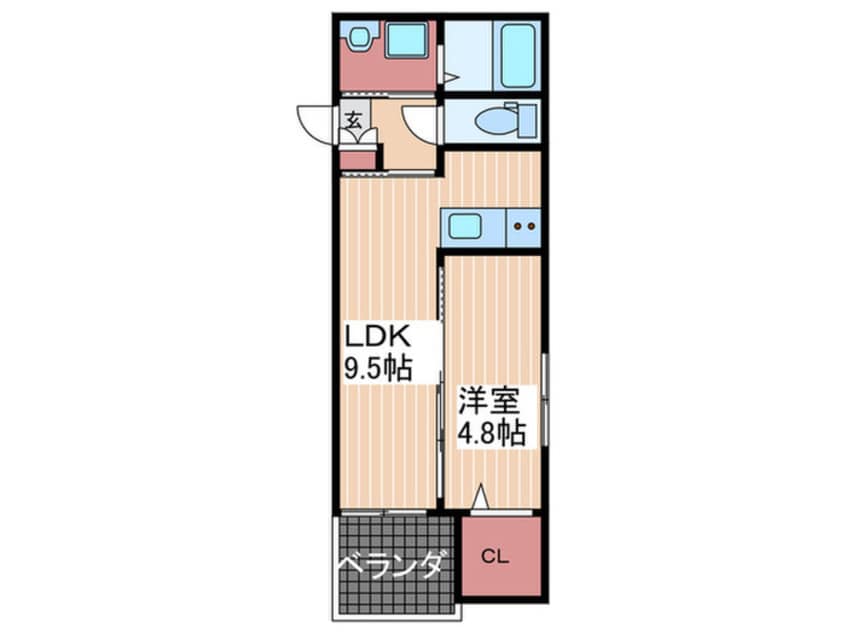 間取図 アドバンス矢野西A棟