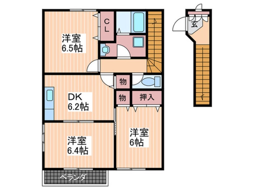 間取図 パラジソ大町