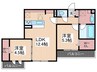 アミティエS 2LDKの間取り