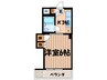 梅田マンション 1Kの間取り