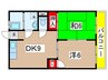 迫本マンション 2DKの間取り