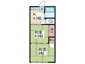 間取図 岡野アパート　Ａ棟