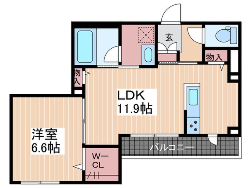 間取図 ヴィラ博丈井口B棟