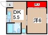 ベラ・フォレスタ千代田 1DKの間取り