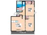 サンハイム己斐中Ⅱ 2LDKの間取り
