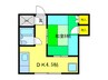 炭本ビル 1DKの間取り