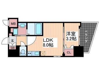 間取図 S-RESIDENCE国泰寺I