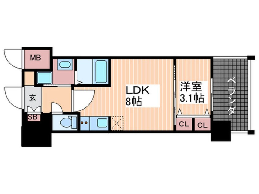 間取図 S-RESIDENCE国泰寺I