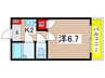 コーポ溝手 1Kの間取り