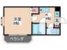 第2コーポ溝手 1Kの間取り