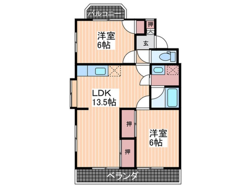 間取図 溝手マンション