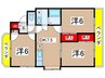 溝手マンション 3DKの間取り