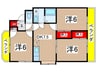 溝手マンション 3DKの間取り